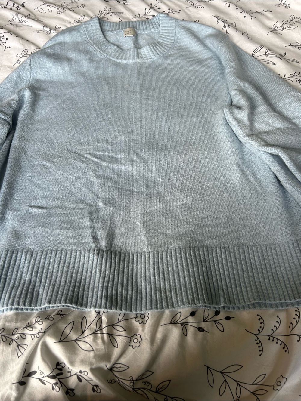 a new day Pale Blue Crewneck Sweater
